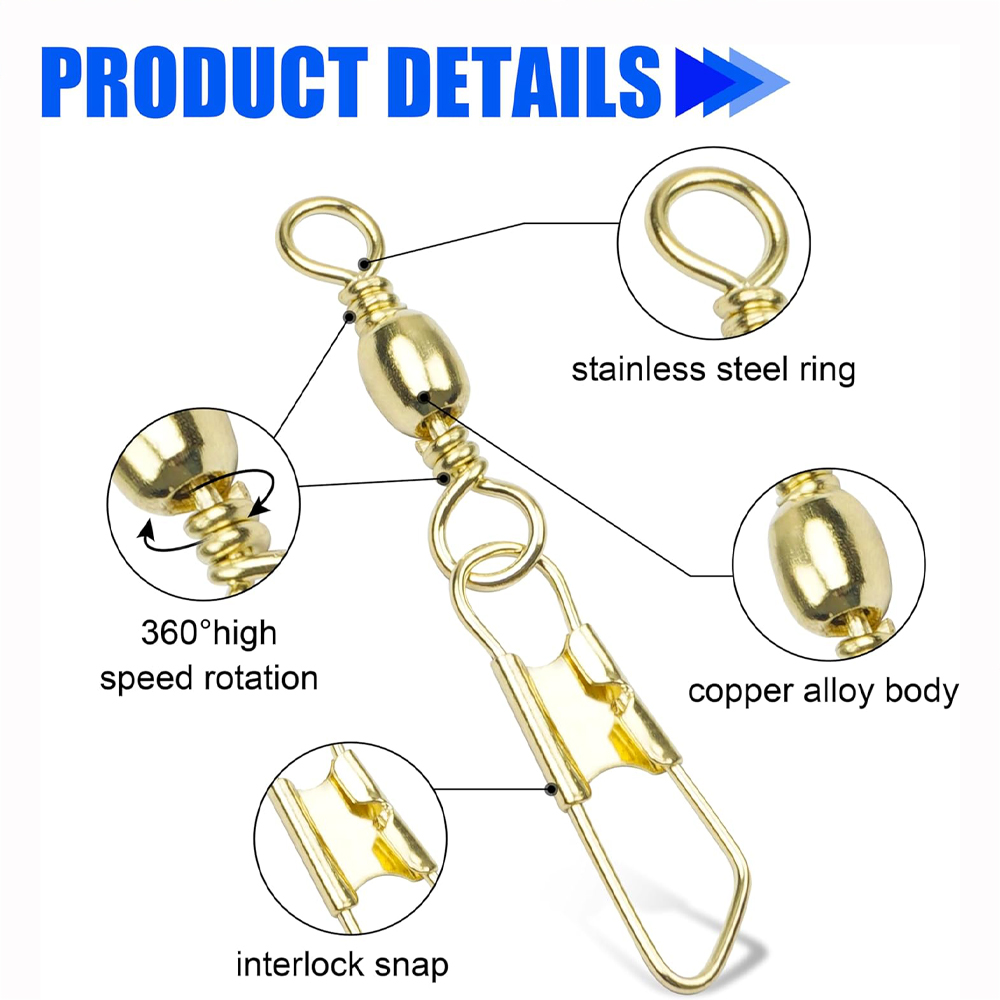 برميل صيد ذهبي دوار مع موصل نح - مراجعة Fishing Equipment Cheap وسعره