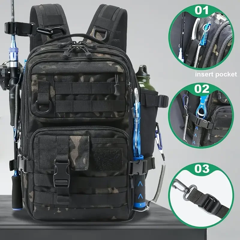 1000D نايلون مقاوم للماء الصيد - مراجعة Fishing Equipment Bag وسعره